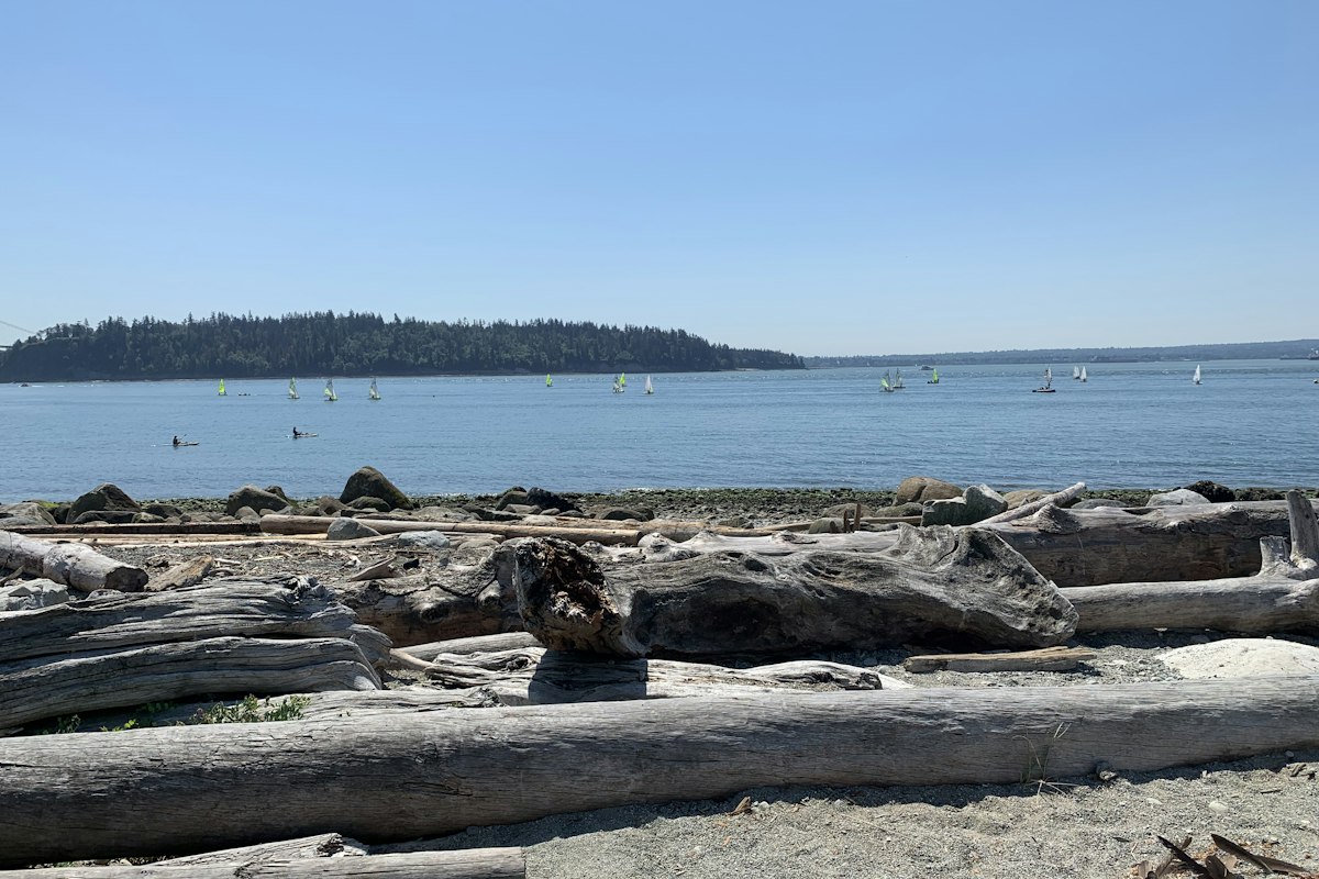 Ambleside Beach, West Vancouver, looking toward Stanley Park